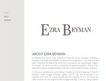 Tablet Screenshot of ezrabeyman.org
